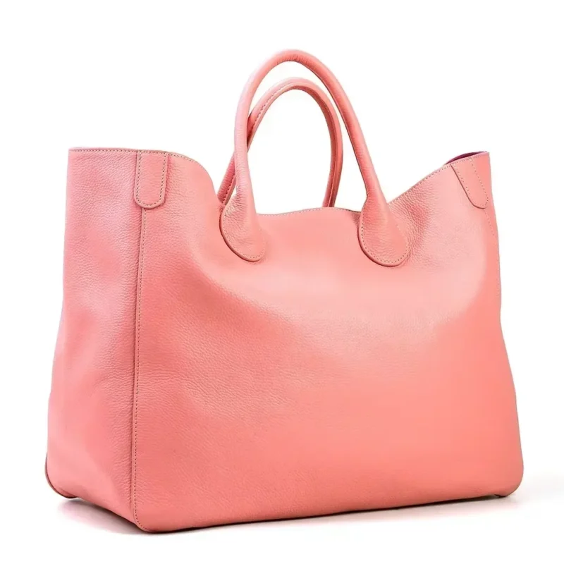Full Grain Leather Oversized Tote Bag with Organizer Pockets for Professional Women - Daily Commuter & Travel Carryall - Image 9
