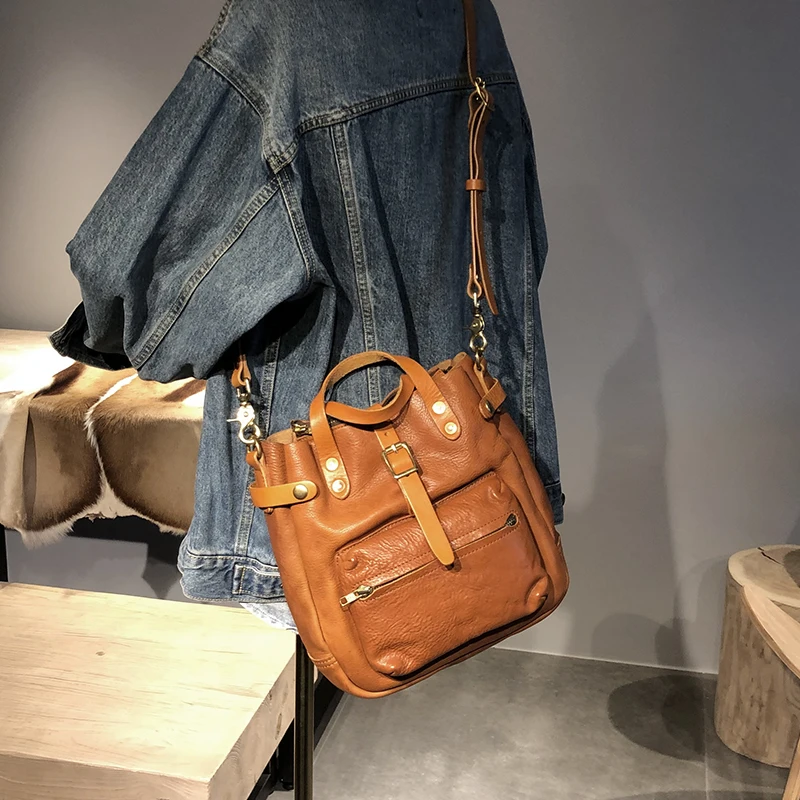 Full grain leather showing rich patina development