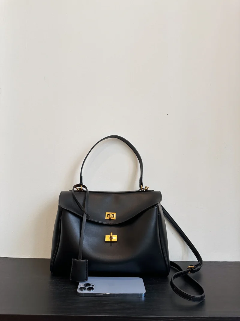 Vegan Leather Work Tote with Large Capacity - Professional Women's Shoulder Bag - Image 4