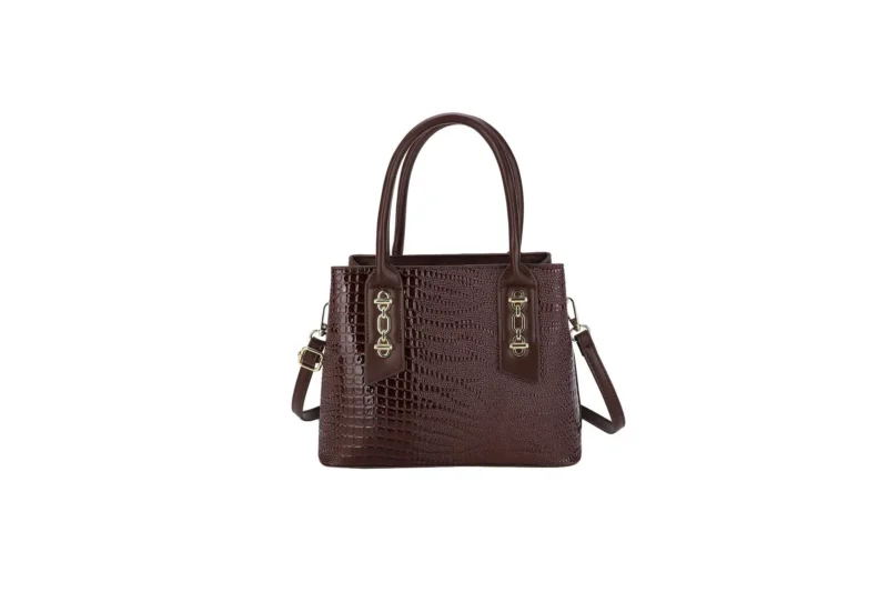Vegan Leather Convertible Tote Bag with Crossbody Strap - Professional Work Purse for Women - Image 8