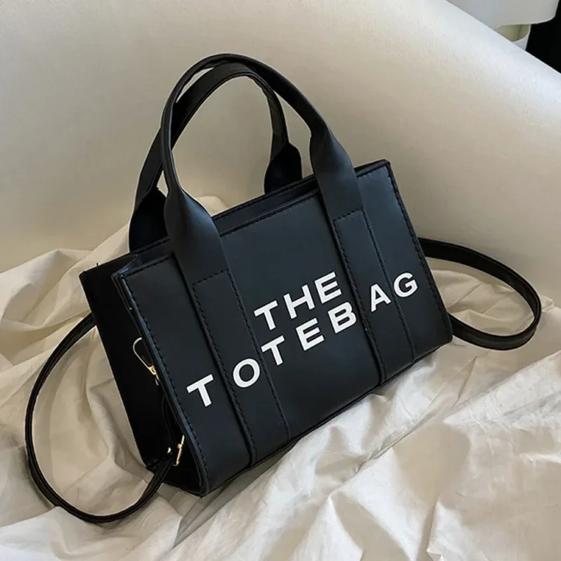 PU Leather Work Tote Bag with Letter Design - Adjustable Straps Professional Commuter Bag for Women - Image 10