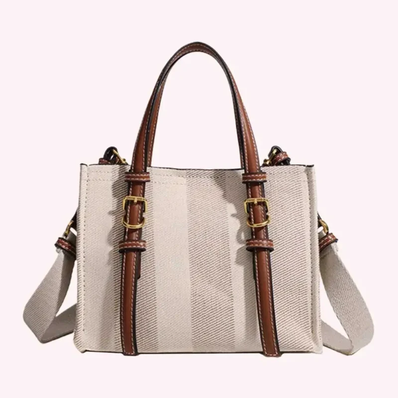 Vintage PU Leather Work Tote with Top Handle & Crossbody Strap - Professional Women's Shoulder Bag - Image 3