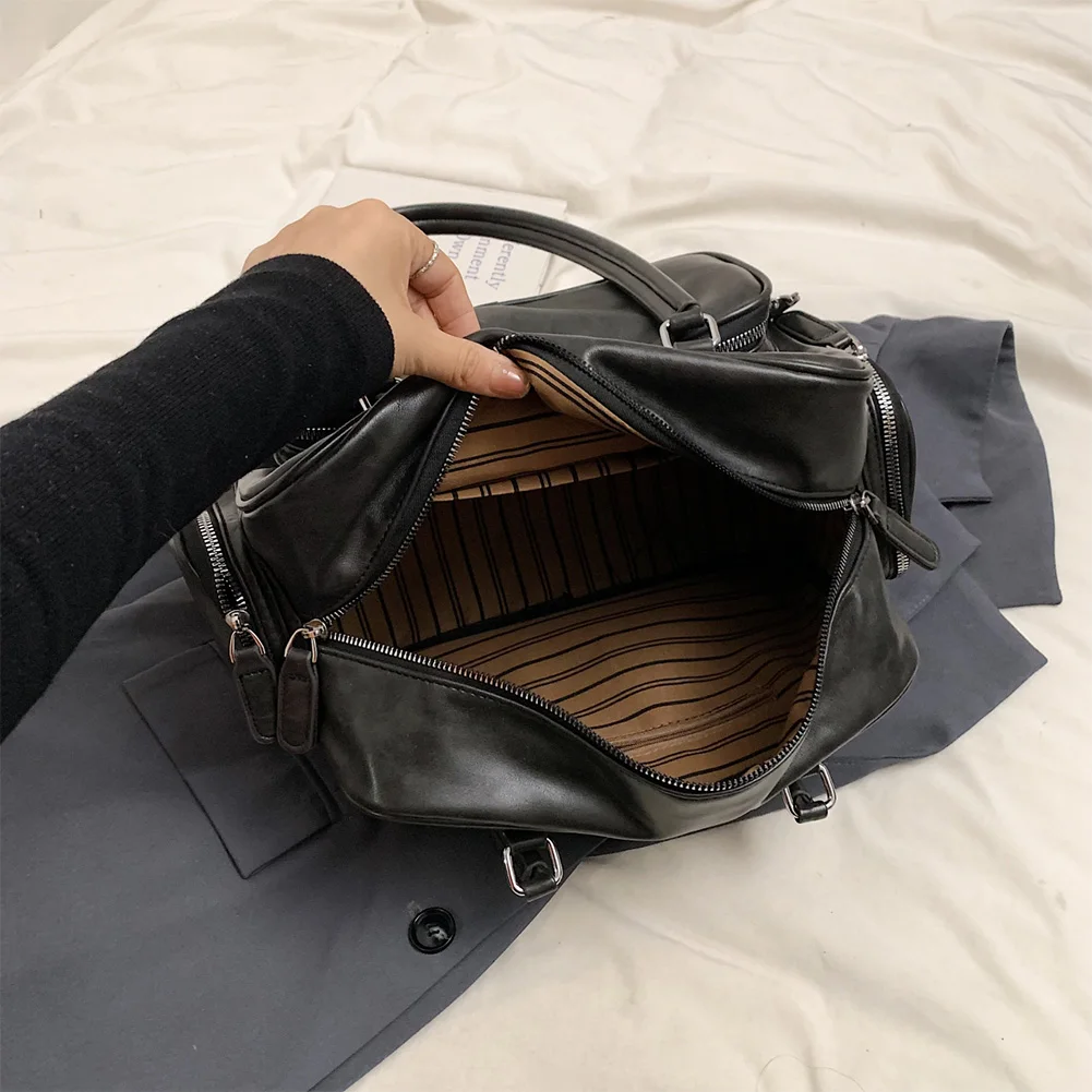 Professional woman matching colored work tote with business attire