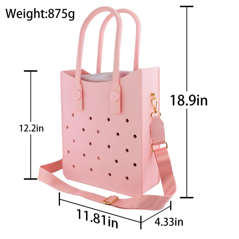 EVA Vegan Leather Tote Bag Waterproof Professional Commuter Handbag with Zipper - Durable Work Shoulder Bag - Image 6