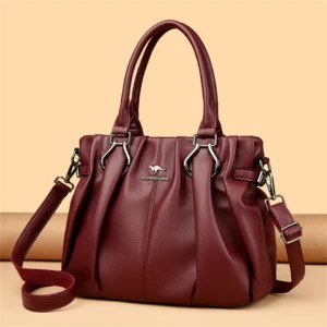 Microfiber Leather Work Tote Bag with Zipper Closure for Women - Professional Commuter Handbag