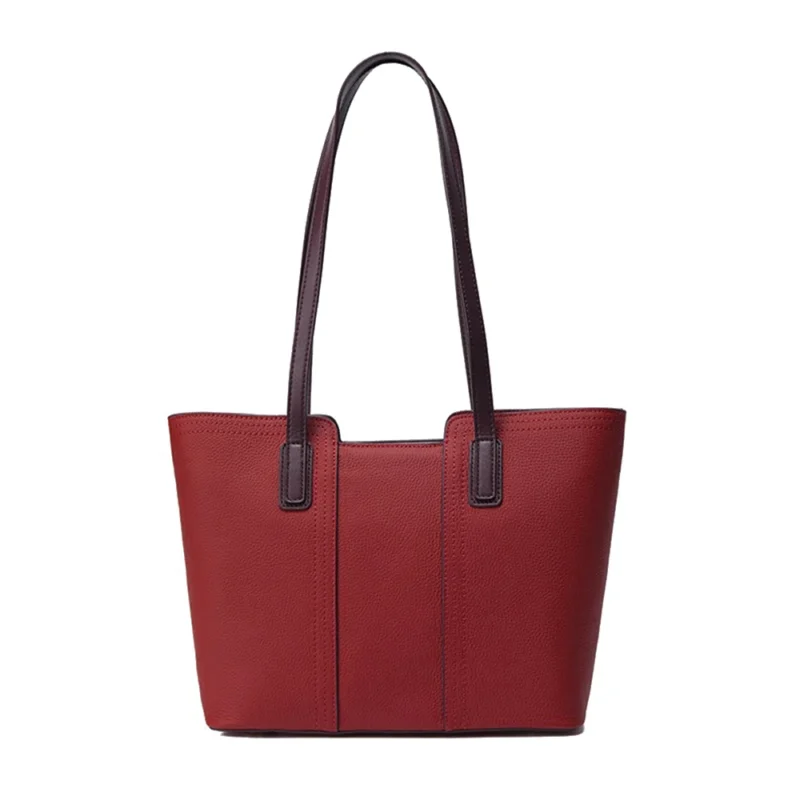 Genuine Leather Work Tote with Laptop Compartment - Professional Women's Handbag - Image 13