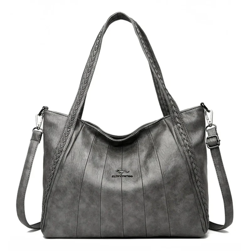 Premium Microfiber Leather Tote with Multi-Compartment Design - Versatile Women's Professional Shoulder Bag - Image 8