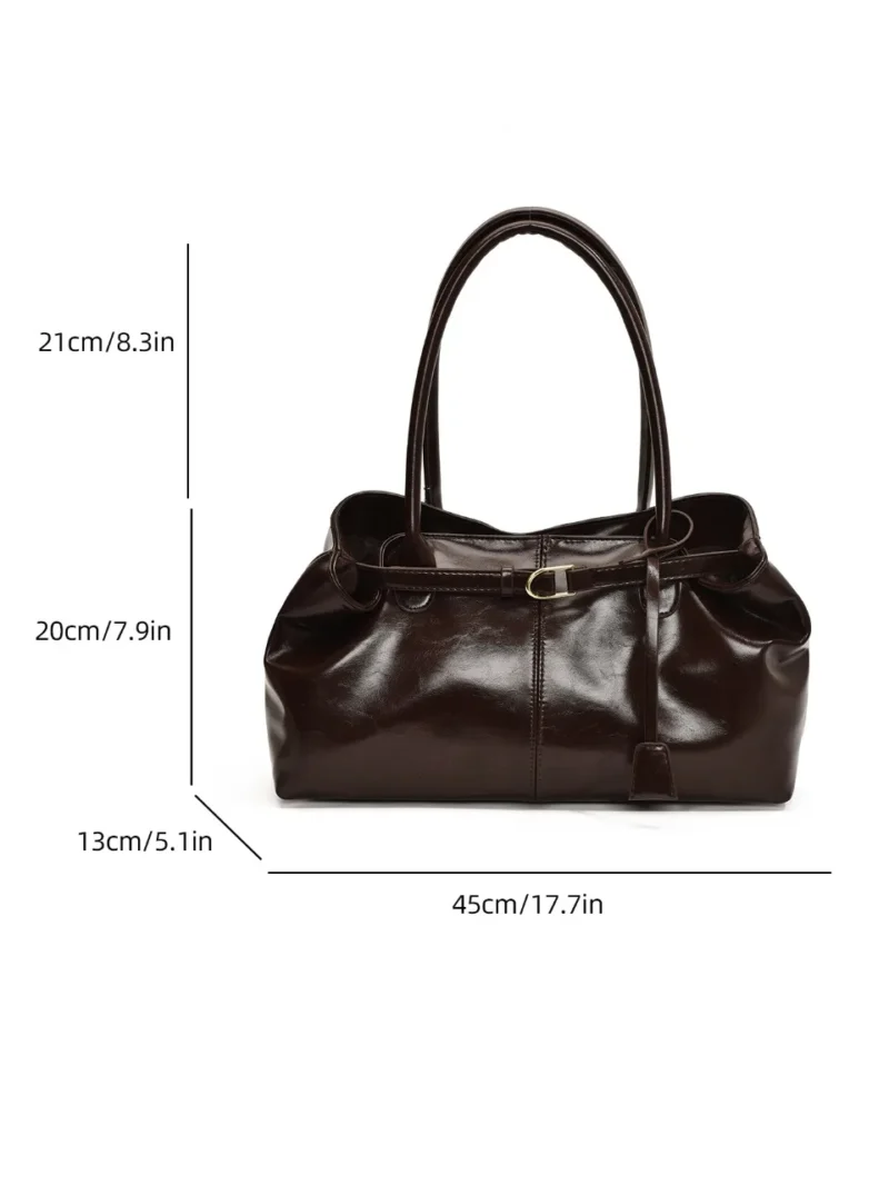 Premium Vegan Leather Hobo Bag with Tassel Detail - Slouchy Professional Tote for Women - Image 5