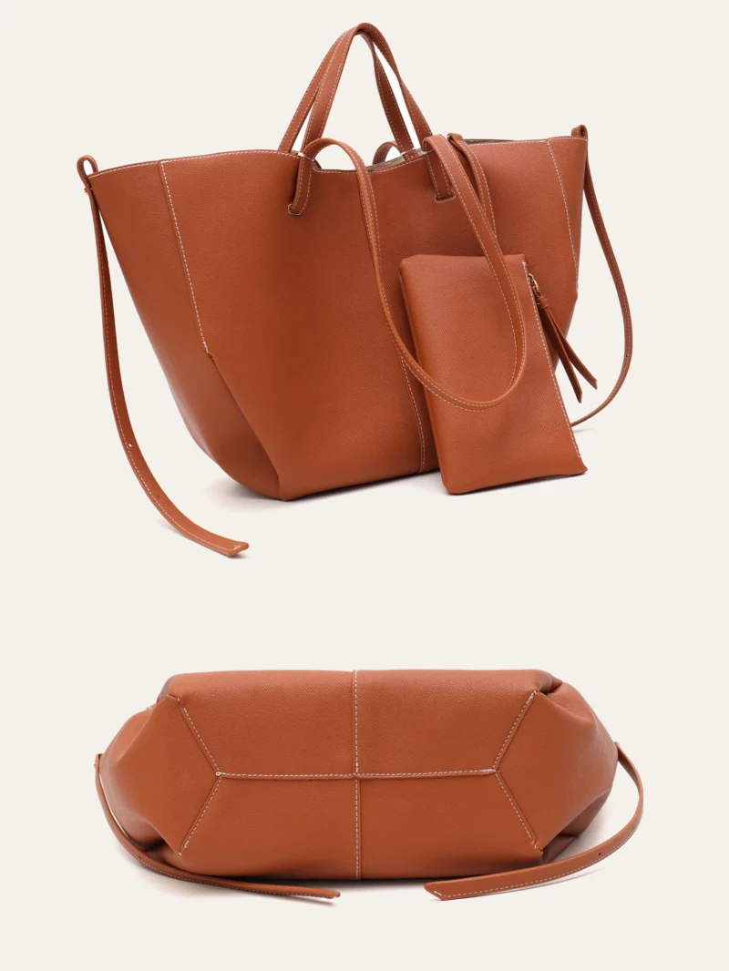 Vegan Leather Work Tote Professional Shoulder Bag with Top Handle - Stylish Daily Commuter Purse - Image 2