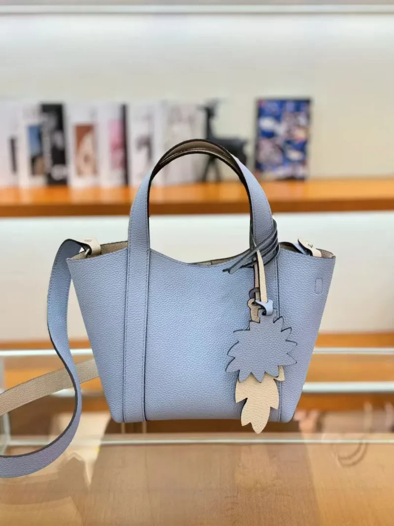 Full Grain Leather Bucket Handbag with Lychee Pattern for Women - Large Capacity Fashion Tote - Image 13