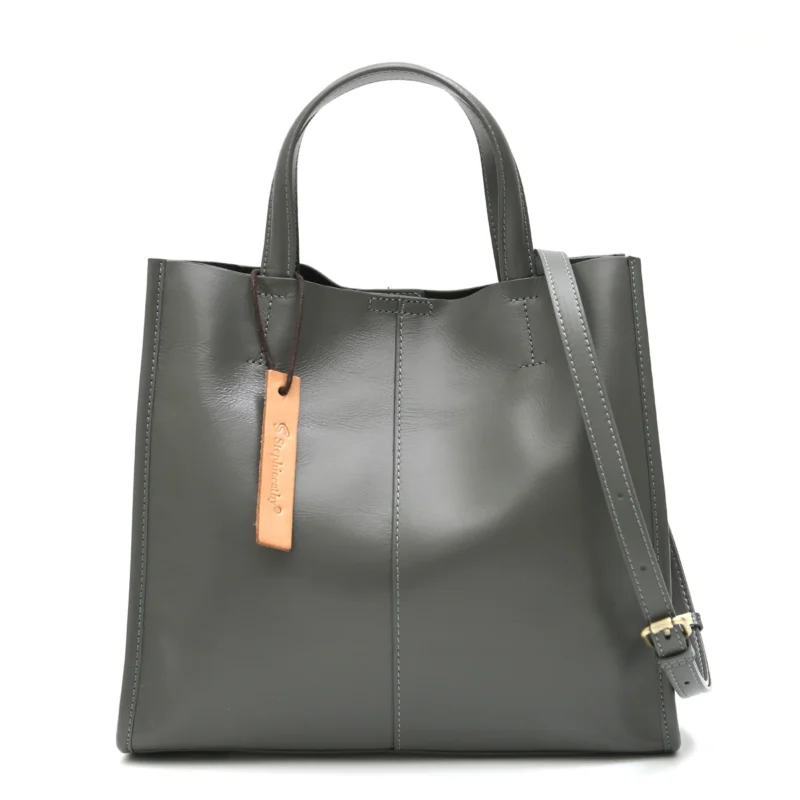 Full Grain Genuine Leather Work Tote with Laptop Compartment for Women - Professional Business Handbag - Image 12