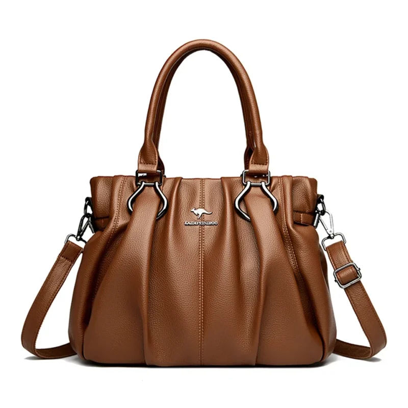Microfiber Leather Work Tote Bag with Zipper Closure for Women - Professional Commuter Handbag - Image 12