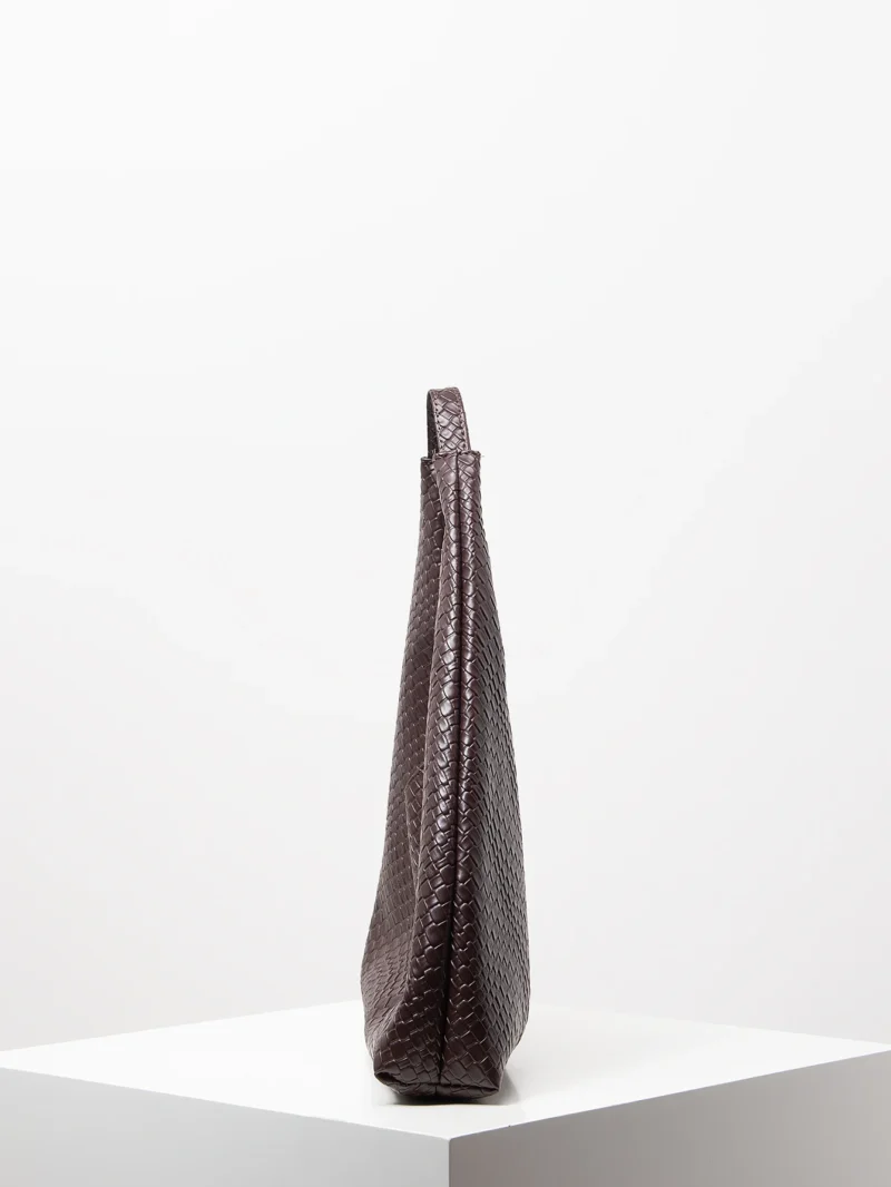 Woven Pattern Vegan Leather Work Tote with Matching Wallet - Professional Women's Commuter Bag - Image 4