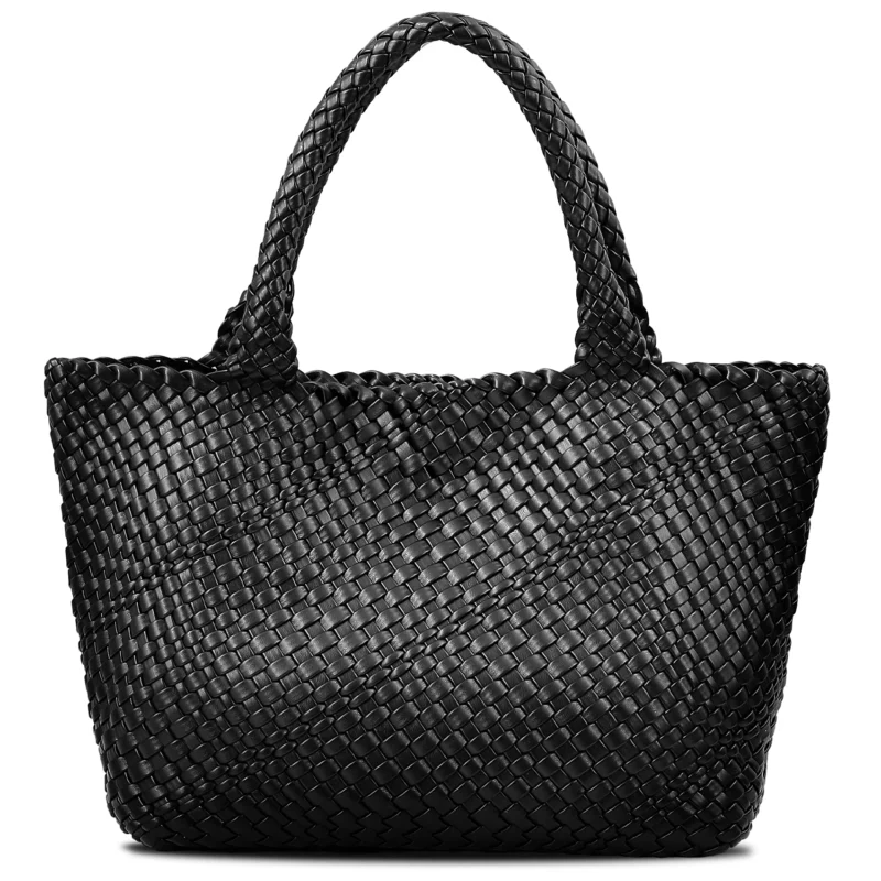 Woven Vegan Leather Tote Bag with Handle for Women - Professional Work & Travel Companion - Image 7
